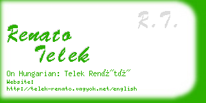 renato telek business card